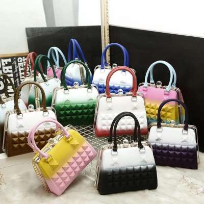 luxury Jelly Bag Tote Shopping Silicone Jelly Colorful matte Handbag